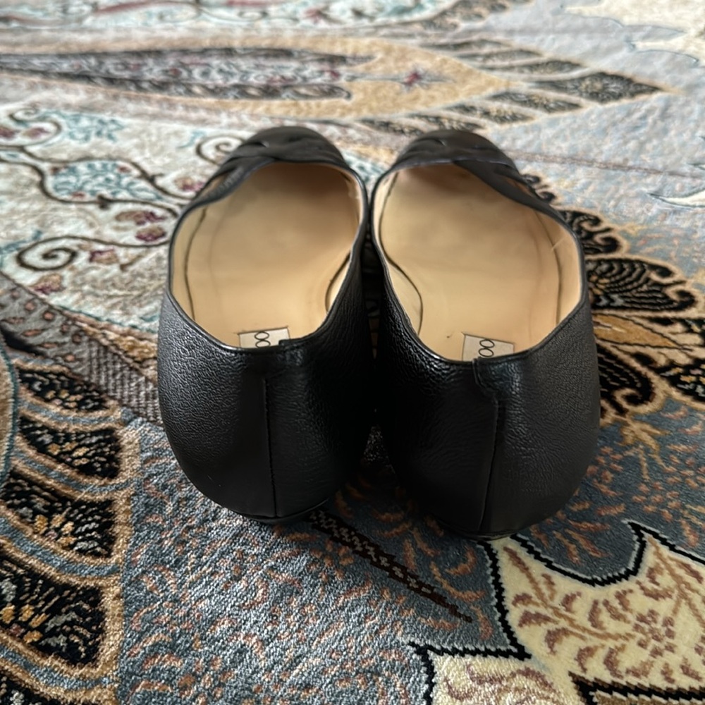 Jimmy Choo black leather flats size 38 - Picture 5 of 7